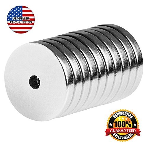 10 25 50 100 3/4 x 1/8 x 1/8 Inch Neodymium Rare Earth Ring/Donut Magnets N52
