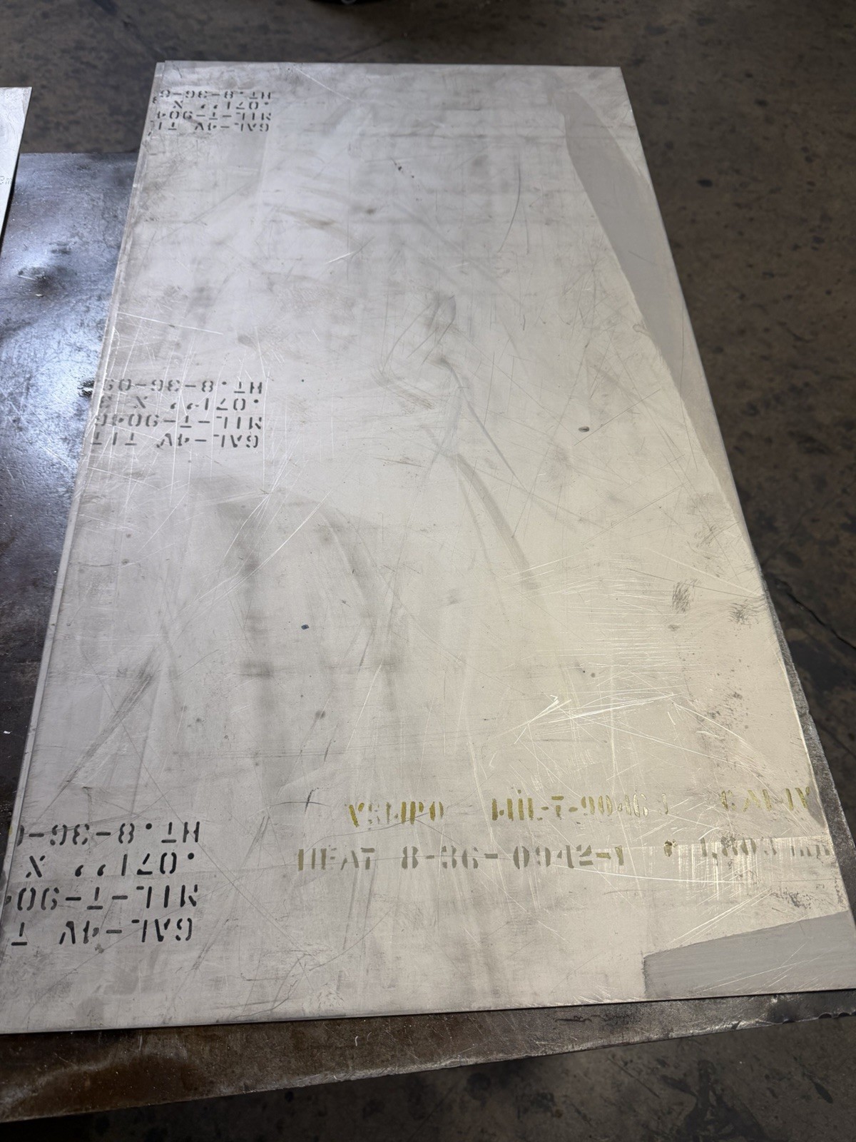 Titanium Plate 6AL4V 24″ x 36″ x .071″