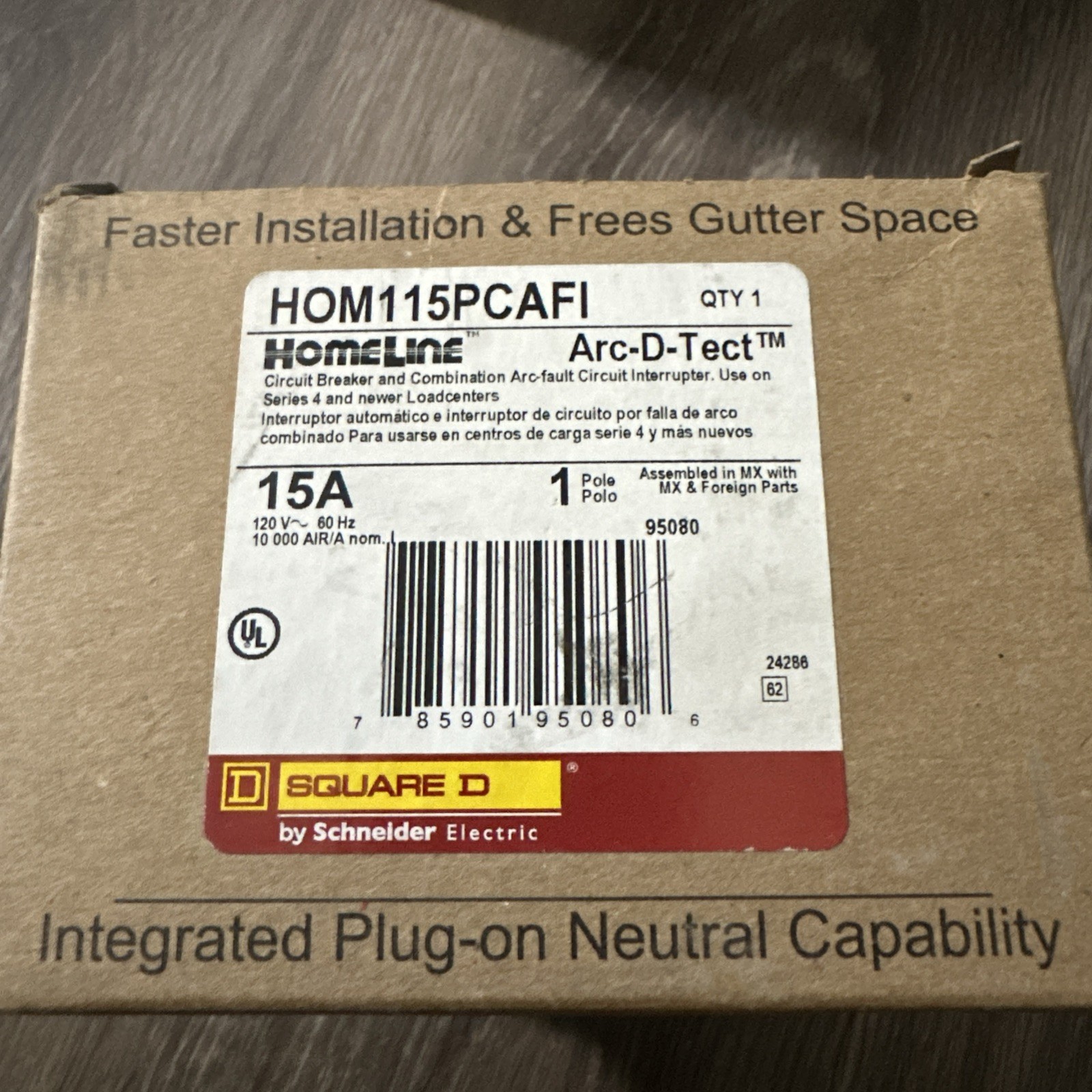 8 pcs 15 Amp SQUARE D HOMELINE HOM115PCAFI HOM115PCAFIC