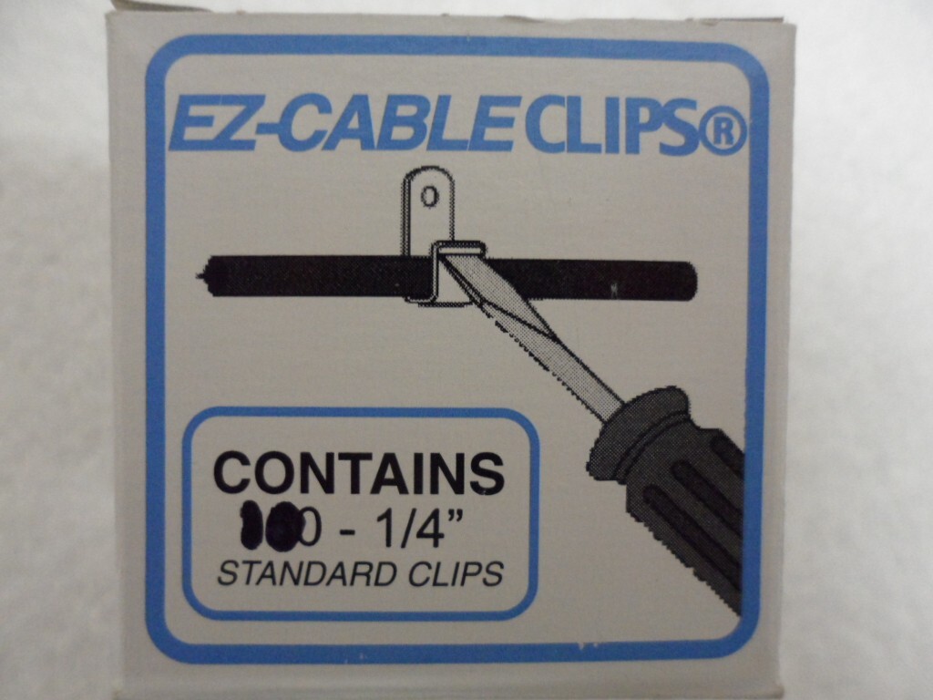 Jentec EZ Cable Clips 1/4″ 6,3mm Box of (100) Pcs. High Quality Metal Alloy
