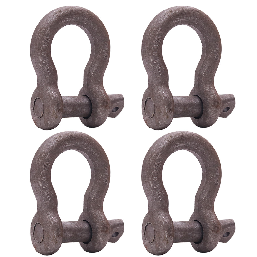 3/4″ D Ring Bow Shackle Screw Pin Clevis Rigging Forged – Raw Finish 4.75 Ton