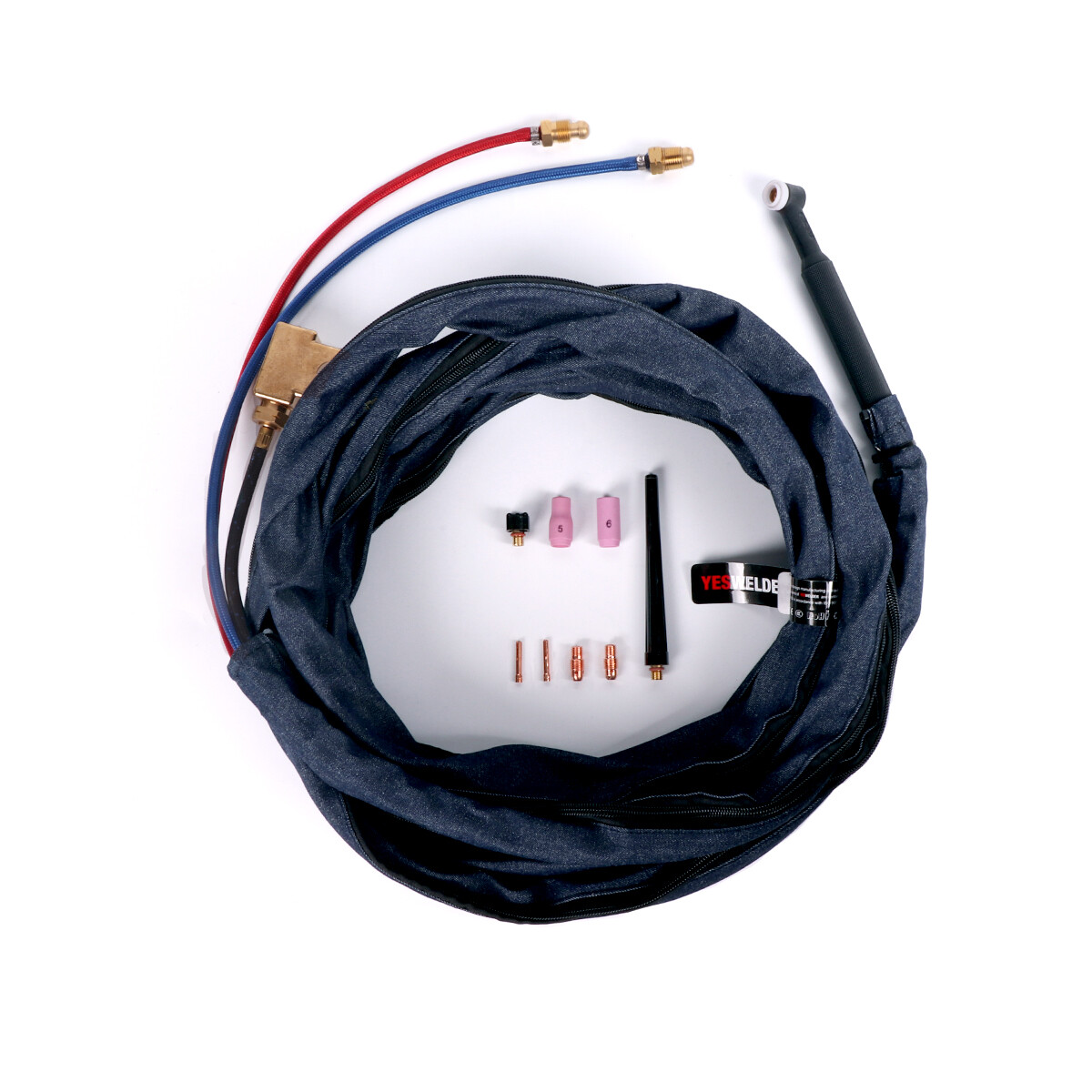 WP-20F with 45V11 Adapter Water-Cooled Flexible TIG Welding Torch 25ft 250Amp