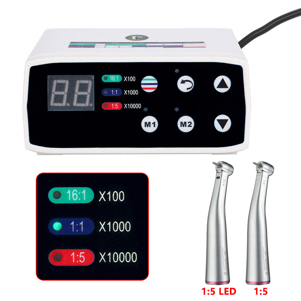 Dental Brushless Micro Motor/1:5 (LED) Handpiece Contra Angle Fit NSK new