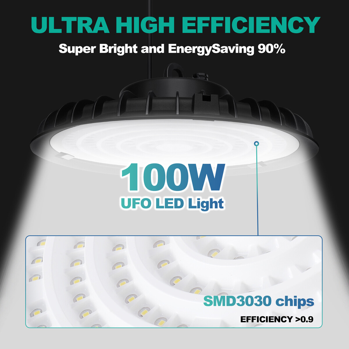 100W Led UFO High Bay Light Industrial Commercial Factory Warehouse Shop Light