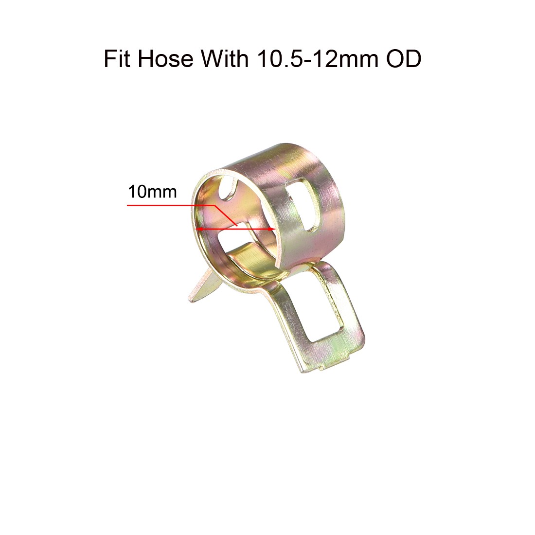 50pcs 10mm 3/8inch Silicone Vacuum Hose Pipe Clamp Low Pressure Air Clip Clamp