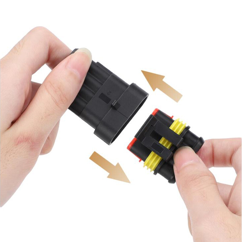 Automotive Waterproof Connector Kit AMP 1/2/3/4/5/6 Way Pin Superseal Electrical