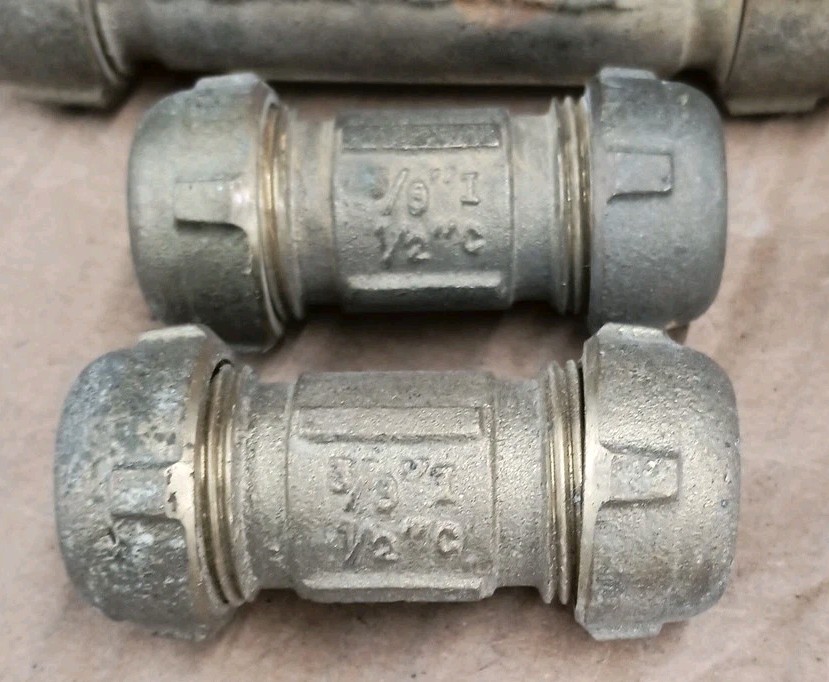 (3) Bronze Compression Couplings