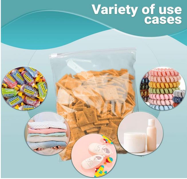 250 Pcs Clear Zip Top Slider Bags, Reclosable, 2.75 Mil, 8″ x 10″