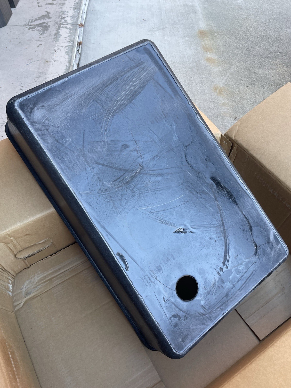 DURCON DROP IN SINK A55 BLACK ONYX EPOXY RESIN LAB 25x15x4.75″ QTY AVAILABLE
