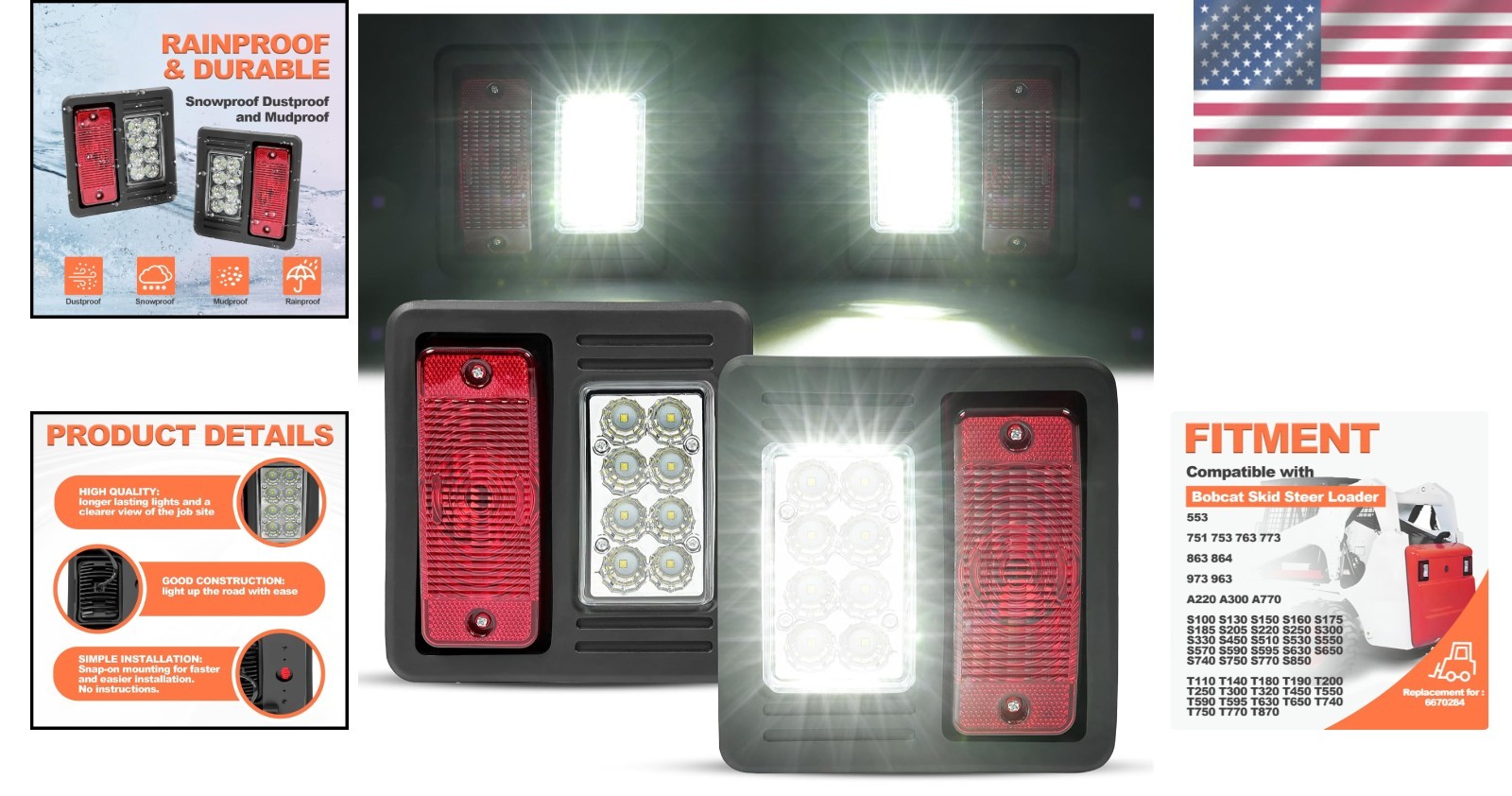 Bobcat Skid Steer Loader Rear Lights Upgrade