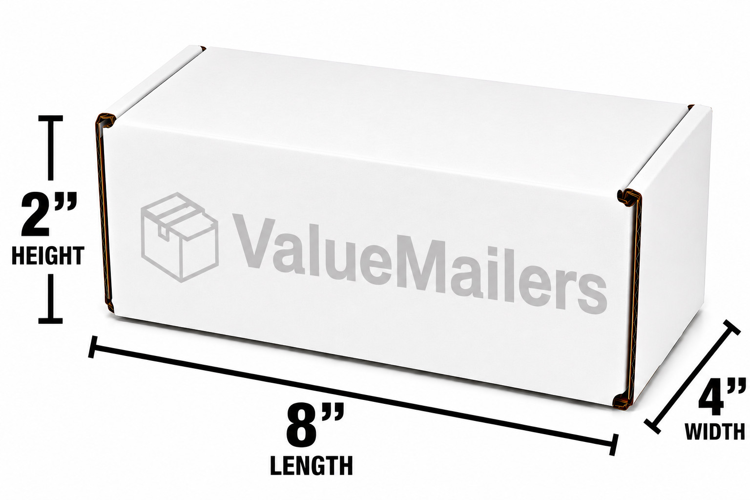 200 – 8 x 4 x 2 White Corrugated SHIPPING BOX Mailer Packing Storage Boxes