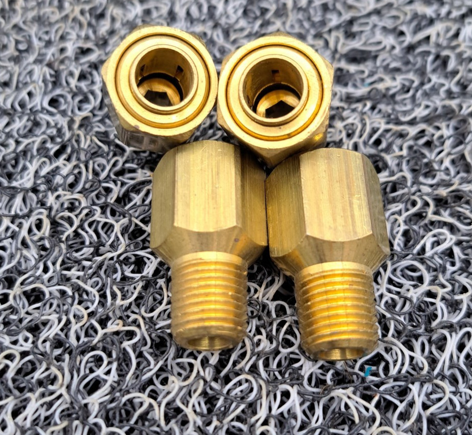 3/8″ Push-In x 1/4″ Male NPT Adapter Brass Lot of 4