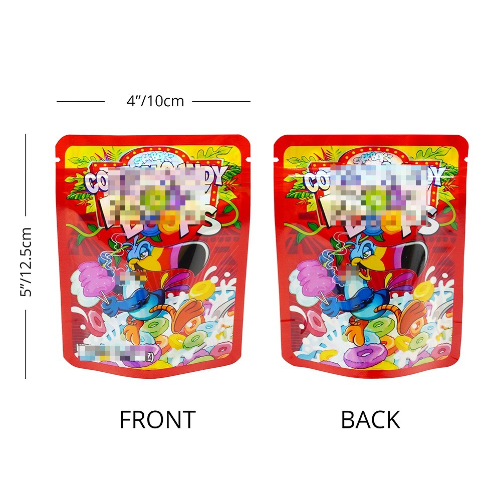 3.5g Mixed Resealable Zip Seal Mylar Bags Smell Proof Food Candy Bags 100pcs