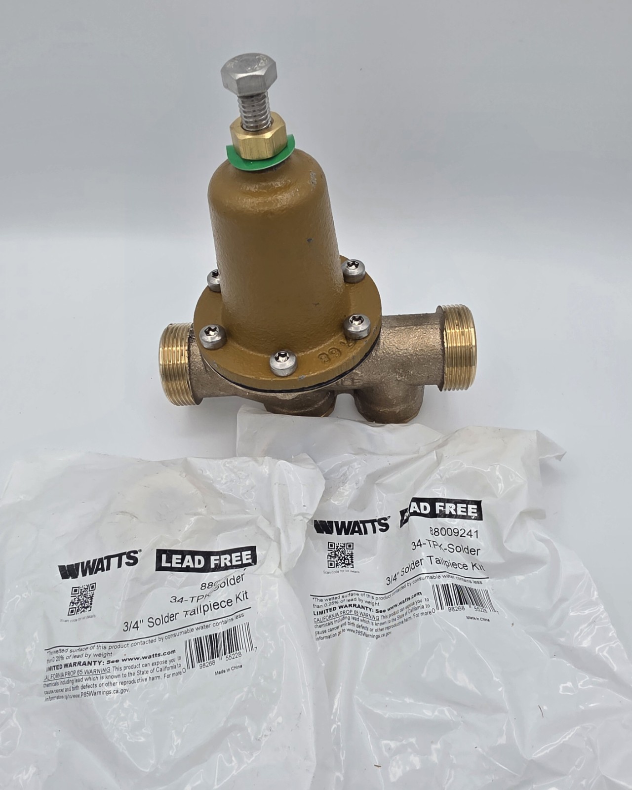 Watts LF25AUB-S-DU-Z3 0960006 Copper FPTxFPT Water Pressure Reducing Valve, 3/4″