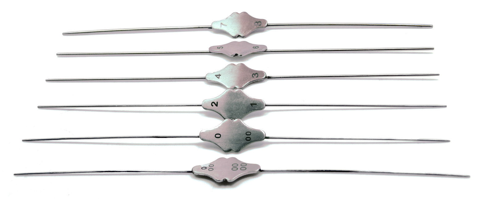 6 Pcs Bowman Lacrimal Probe 6″ Surgical Dental ENT 0000-000,00-0,1-2,3-4,5-6,7-8