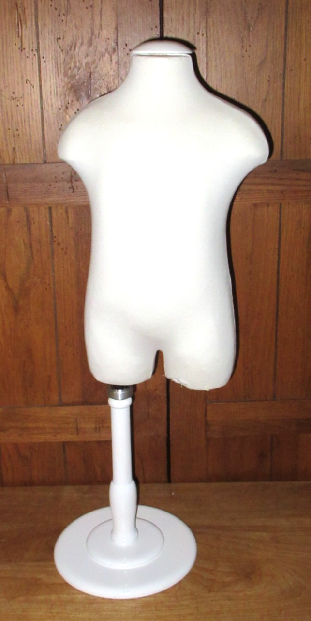 Baby Infant 6 month Torso Mannequin w/ Wood Display Stand Dress Form