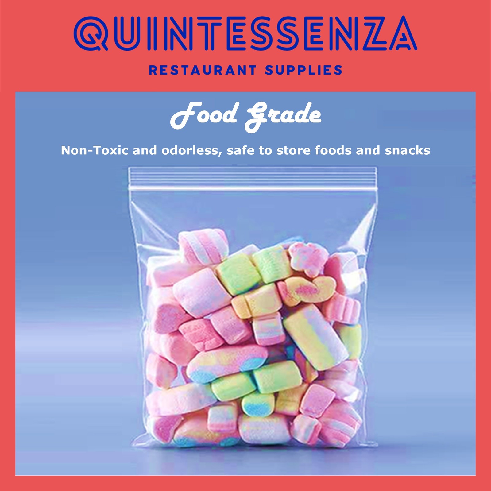12” x 10” = 4 Mil Thick Clear Zipper Reclosable Poly Bags by Quintessenza