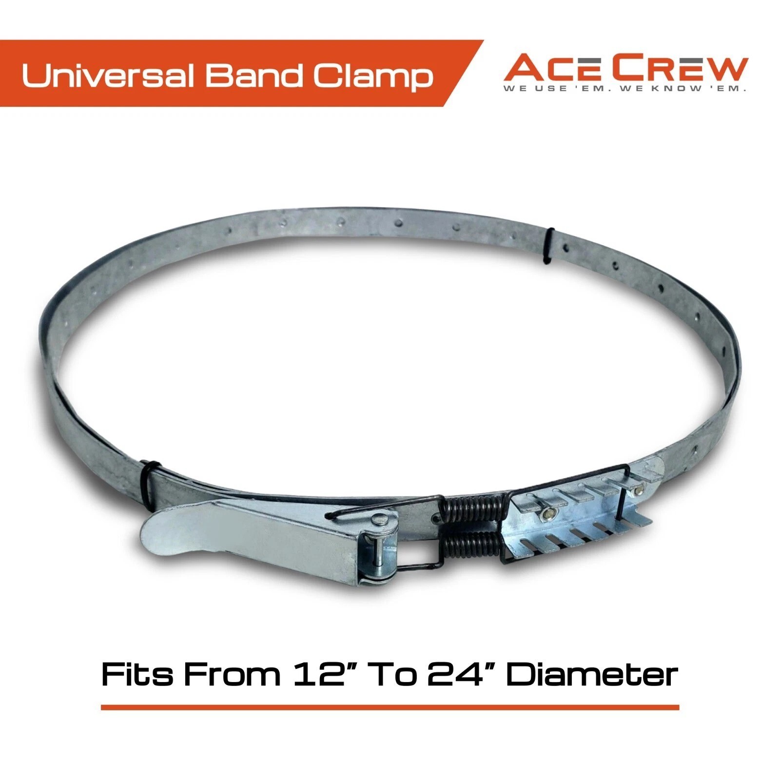 2 Pack 11-1/2″ to 24-1/2″ One-Size-Fits-All Dust Collector Band Clamp Dust Strap