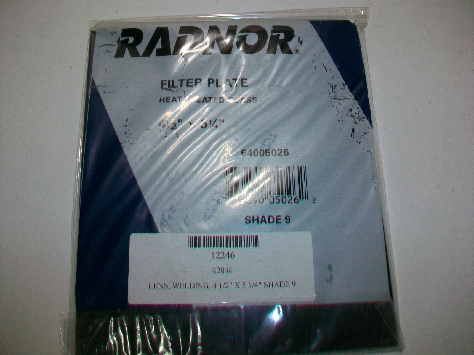 Radnor Filter Plate Shade 9 Heat Treated Glass 4-1/2 x 5 1/4″ Lot of 6 Welding