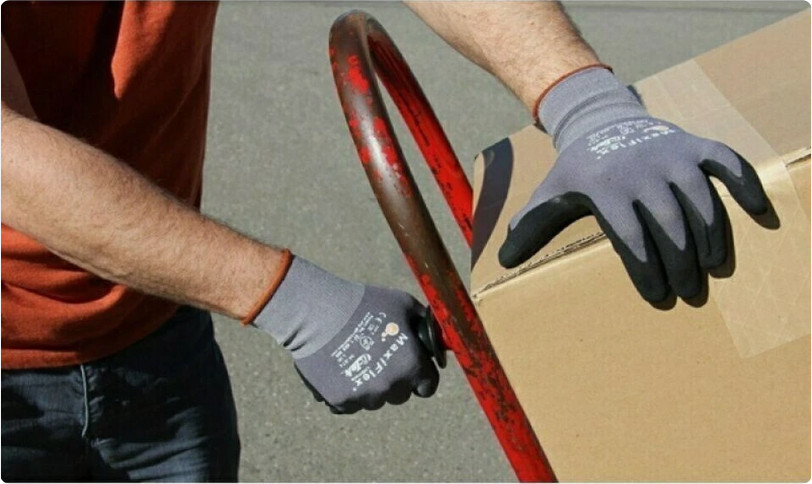 MaxiFlex PIP 34-874/L Foam Nitrile Grip Coated Work Gloves 12 Pieces Pack