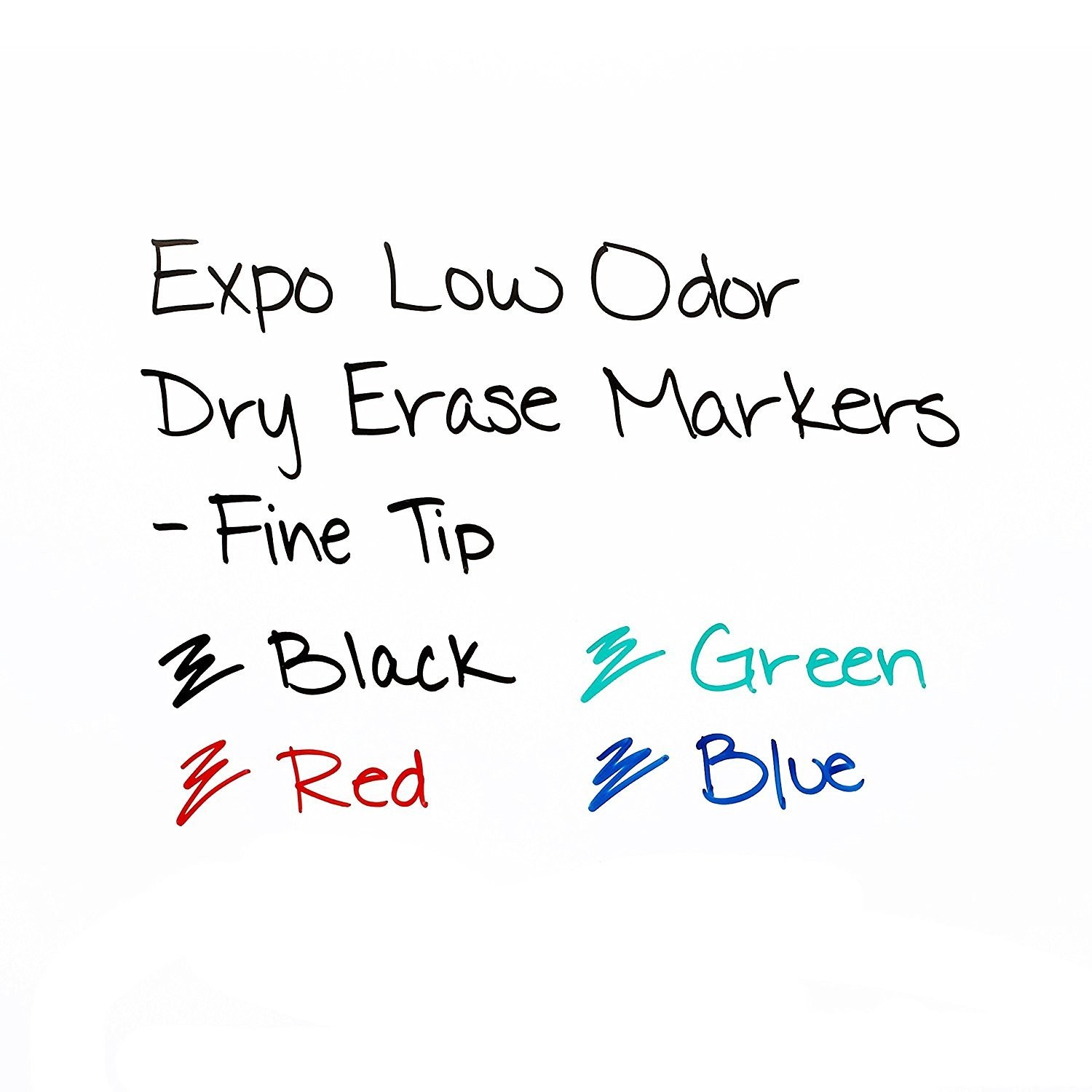 24 PCS 86001 Low Odor Dry Erase Markers Black Fine Tip QuickDrying Ink