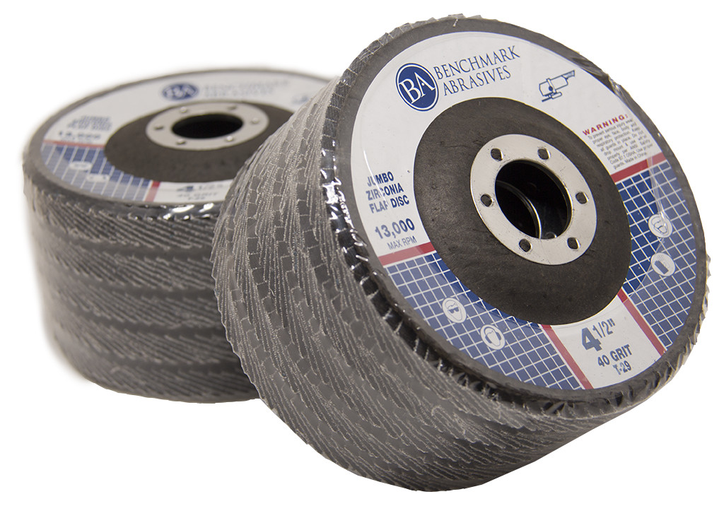 10 Pack 4.5” x 7/8″ Jumbo 40 Grit Zirconia Flap Disc Grinding Wheels T29