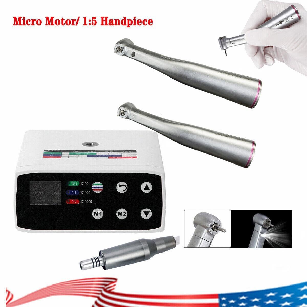 Dental Brushless LED Electric Micro Motor 1:5 Increasing Handpiece For NSK Style