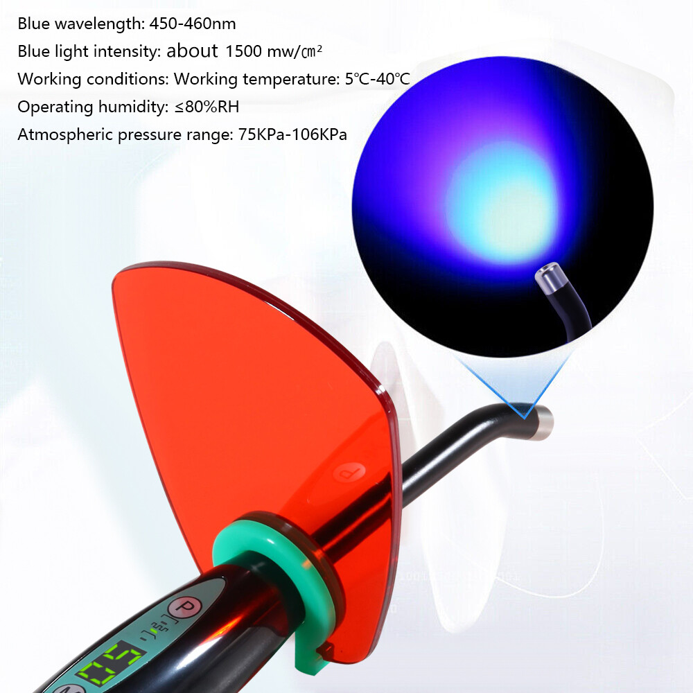 Dental Wireless Cordless LED Cure Curing Light Lamp 2000mw 5W Tool Resin Cure US