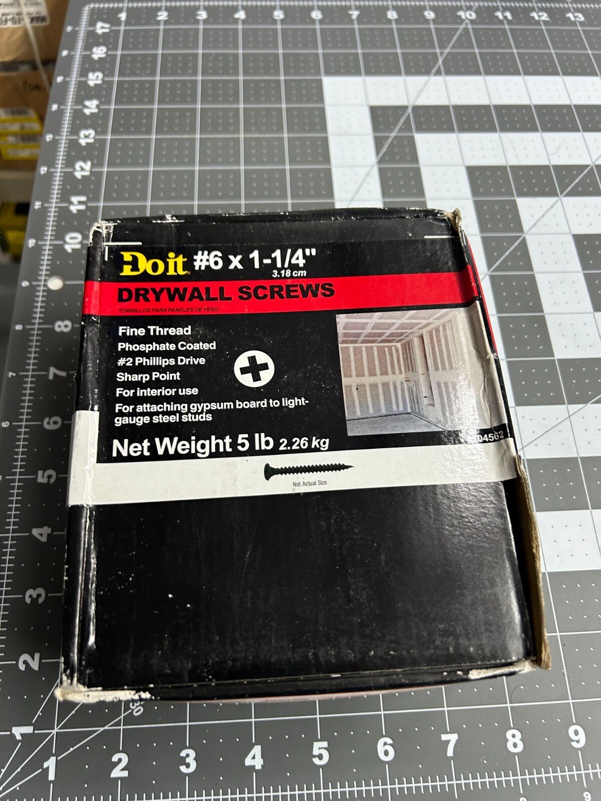 NOS 5-pounds LB Do It Best 1-3/8″ Drywall Cupped Head Nails Ring Shank Nail