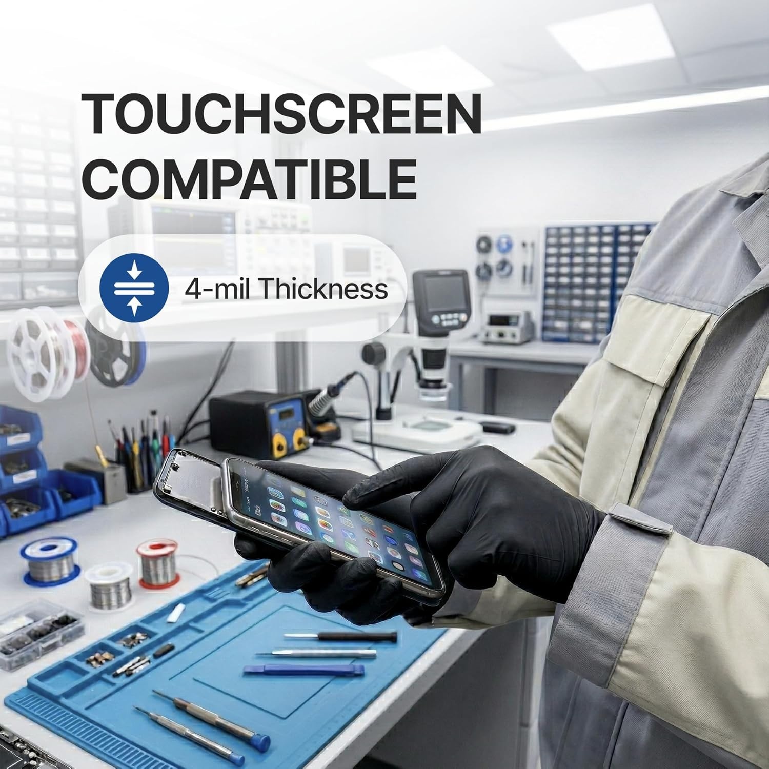 Comfortable XL Vinyl Exam Gloves, 4 Mil, Latex-Free & Food Safe – 100 Count Pack