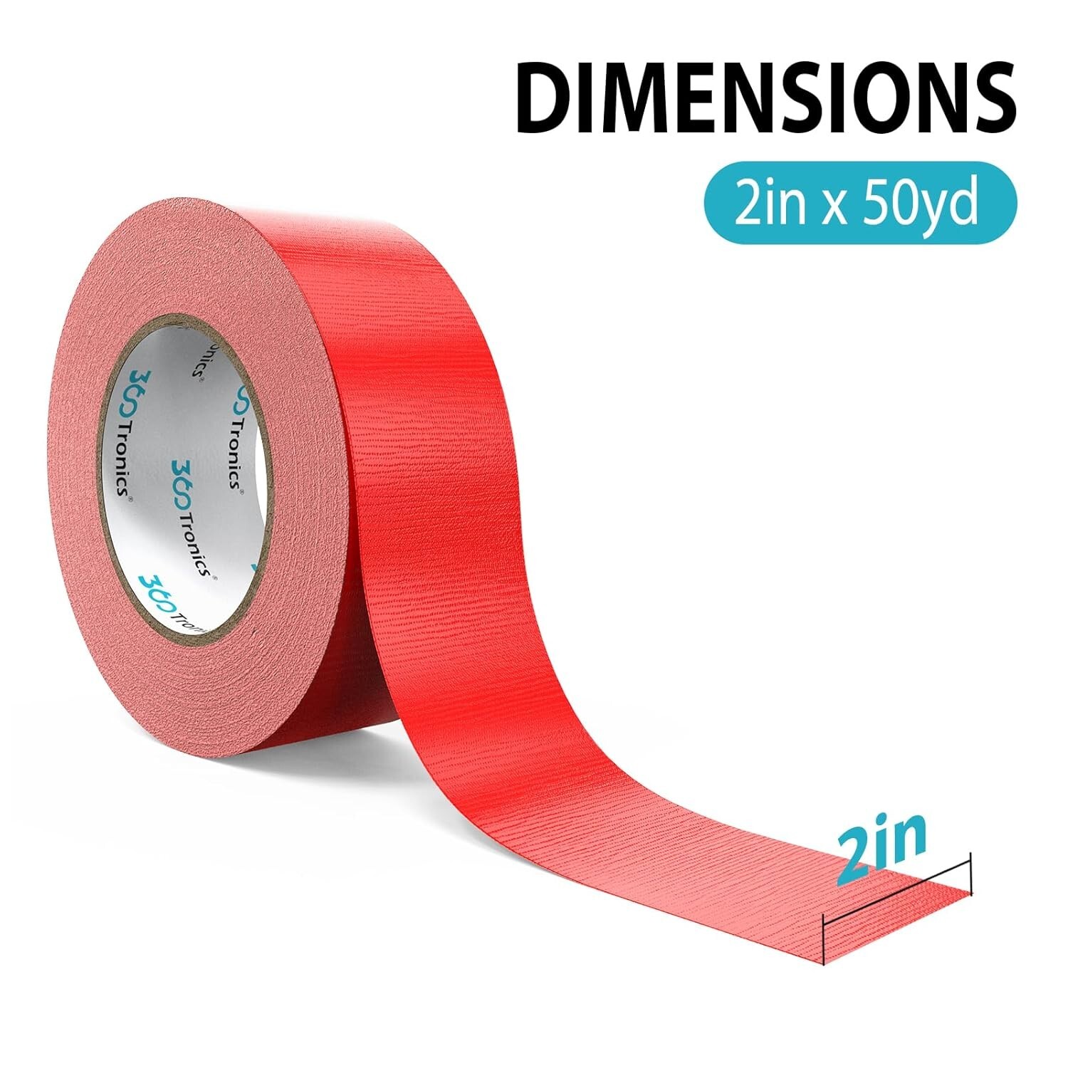 2 Rolls Red Duct Tape Heavy Duty Version, 2 in x 50 Yards Roll, 100 Yards Total
