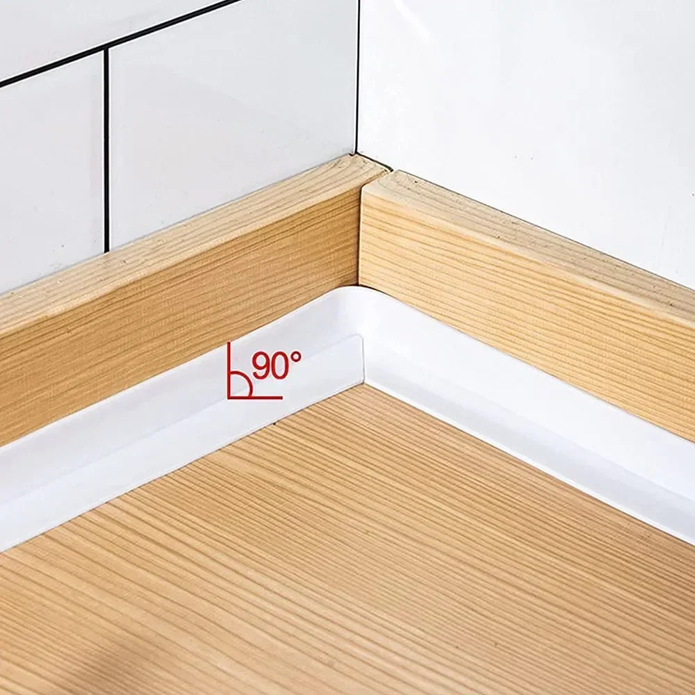 1/2/3.2M PVC Self-adhesive Sealing Tape Waterproof Oil-Proof Kitchen Sink Edge
