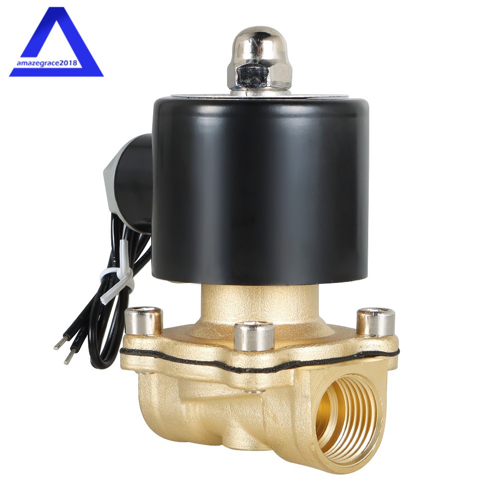 1/2 inch 12V DC Brass Electric Solenoid Valve NPT Gas Water Air Normally Closed