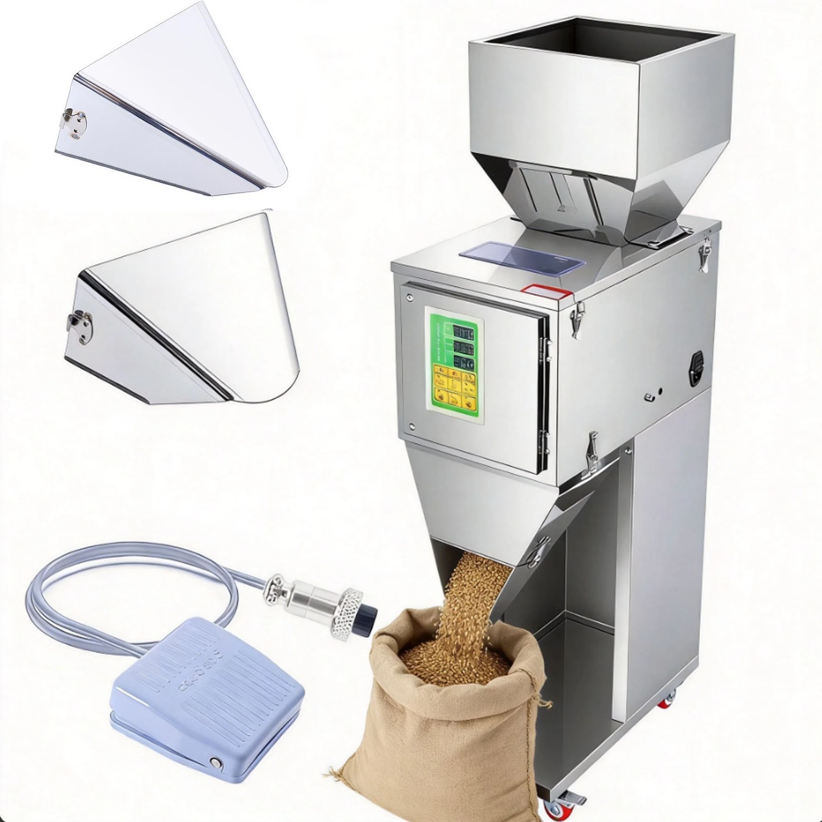 10 – 1000g Auto Packing&Filling Machine Particle Grain Powder Weigh Filler 110V