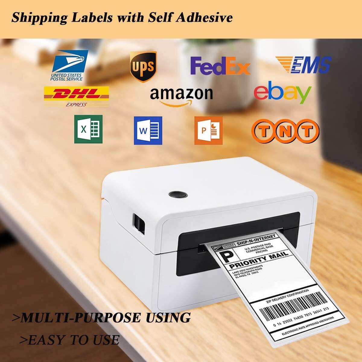 4 x 6 Fanfold / Roll Thermal Shipping Labels Paper for Zebra & Rollo Printers