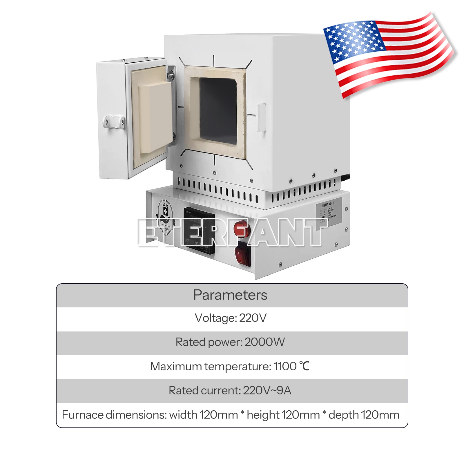2000W/3000W Dental Lab 1100℃ Burnout Furnace High Temperature Fiber Ceramic Oven