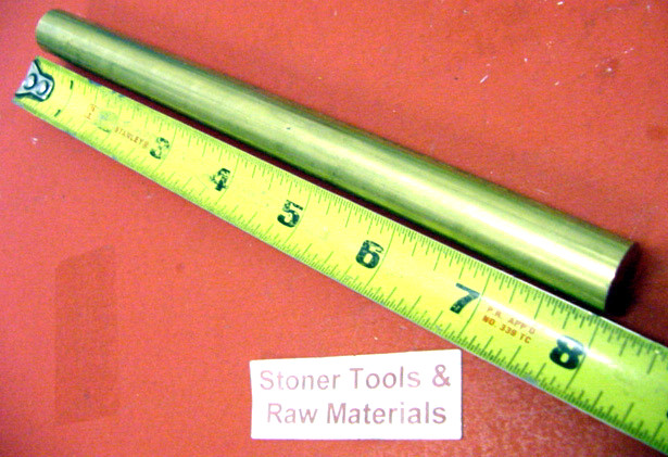 1/2″ C360 BRASS SOLID ROUND ROD 8″ long H02 .50″ OD Bar for machining cut new