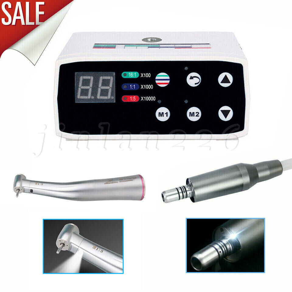 Woodpecker Style Dental Electric Motor Brushless/+1:5 Contra Angle LED Handpiece