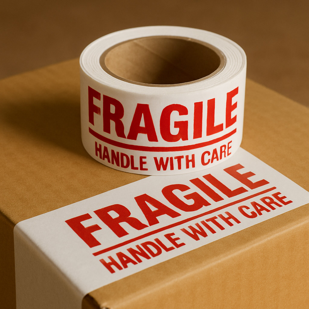 6 Rolls Fragile Shipping Tape 2″x110 Yards Packing Shipping Box Sealing Tape
