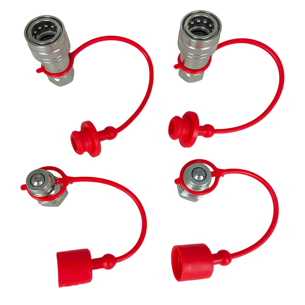 2Sets For Pioneer Ball Style 1/2″ NPT Hydraulic Coupler Quick Connect Coupling