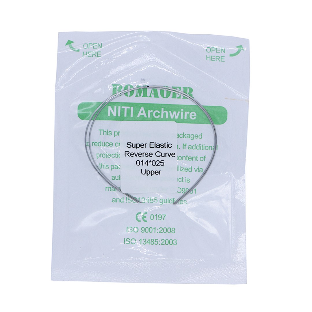 30×Dental Orthodontic Niti Rectangular Arch Wires Reverse Curve 14×25 Upper