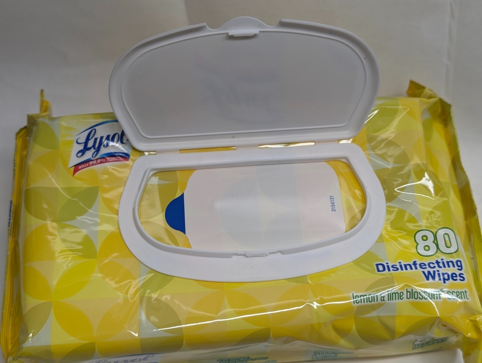 Lysol Disinfecting Wipes 80 Ct Lemon & Lime Blossom Scent Flip Top Pack ~ New