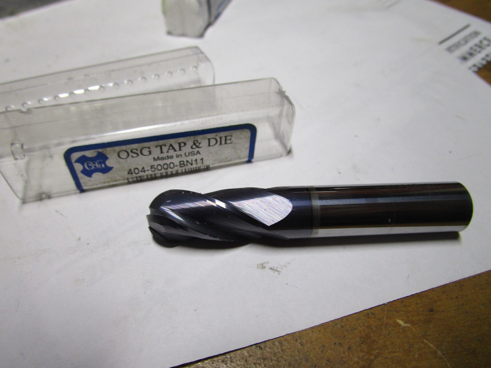 OSG End Mill, Carbide, TiAlN, 1/2, 4 FL, Ball End