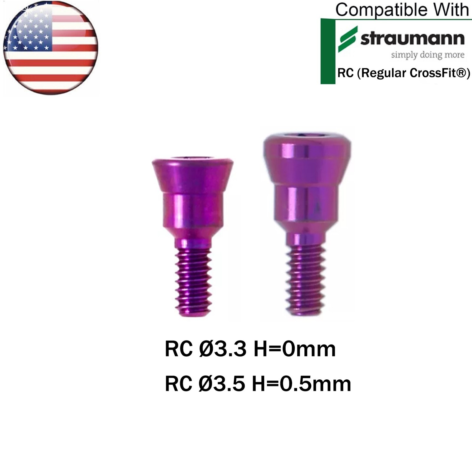 US Dental Healing Abutment NC/RC Healing Closure Caps Fit Straumann ITI BL/BLT