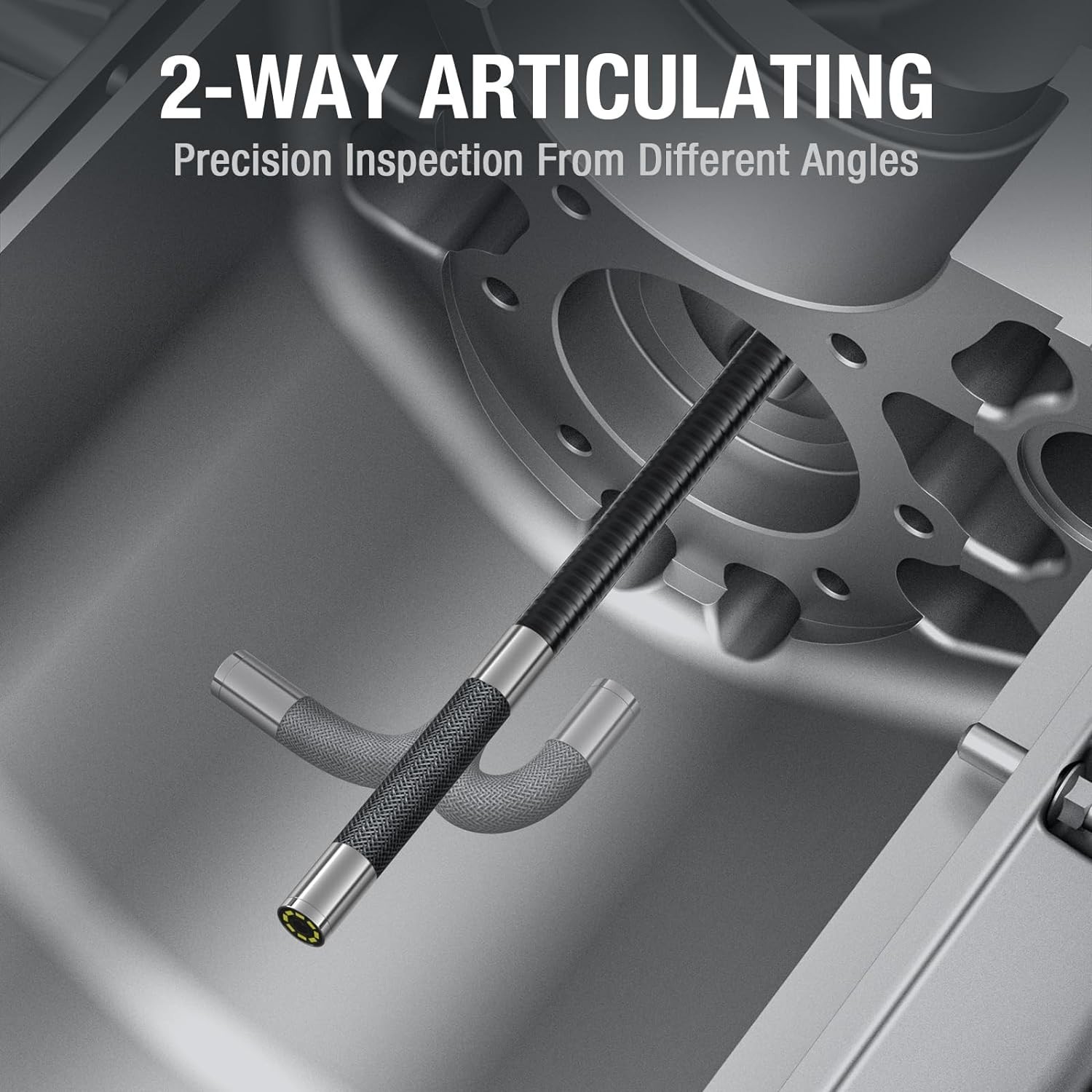 Two-Way Articulating Borescope 4.5” Industrial Endoscope for Automotive Engine
