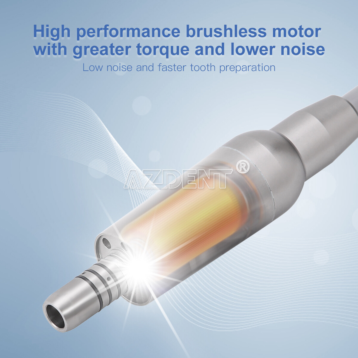 Dental LED Brushless Electric Micro Motor E-Type /1:1 LED Contra Angle Handpiece
