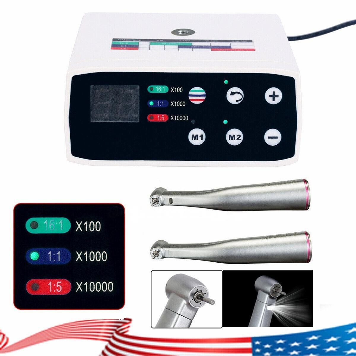 Dental Brushless LED Electric Micro Motor 1:5 Increasing Handpiece For NSK Style