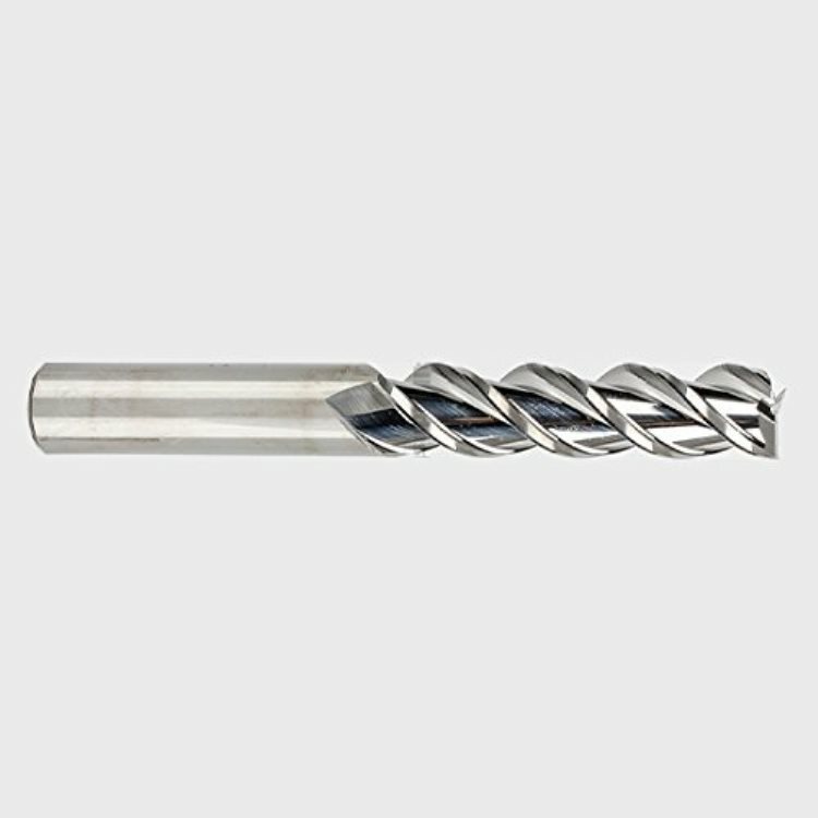 1/2″ CARBIDE END MILL EXTRA LONG 3 FLUTE 45 DEG HELIX for ALUMINUM YG1 36593