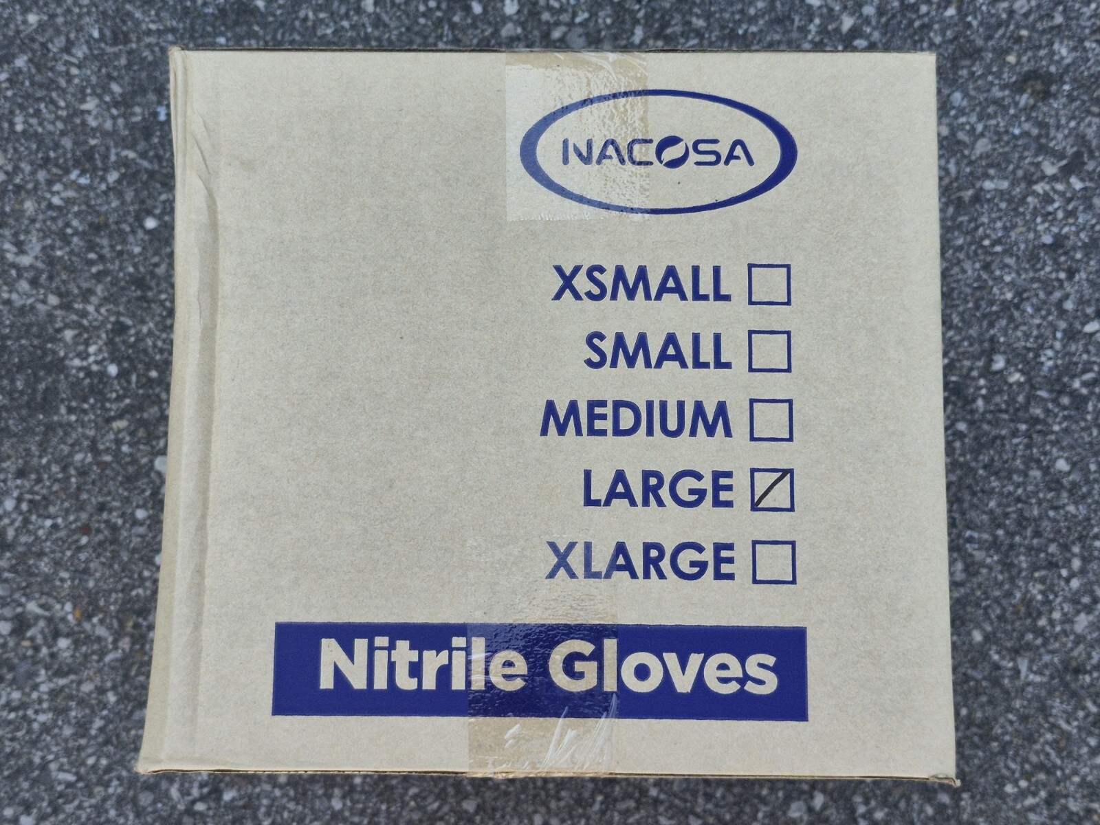 NACOSA Nitrile Exam Gloves Case of 10 Boxes, 1000-Piece, Large Size
