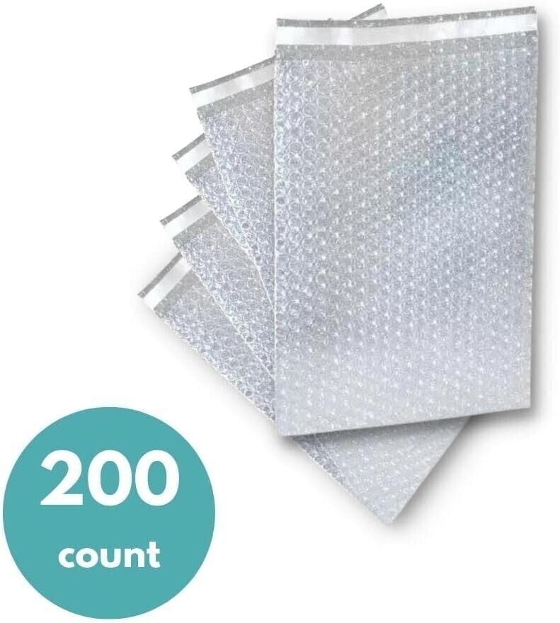 200 Pack 12″x 15.5″ Bubble Out Pouches Bags Protective Mailers Self Seal Cushion